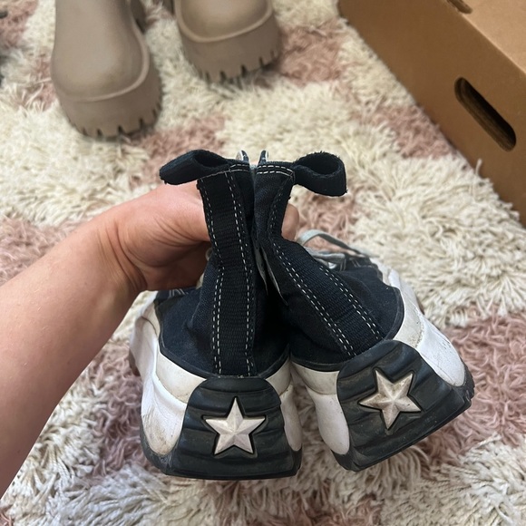 Converse Black Cloth Trainers - Size 6.5 - Picture 5 of 7